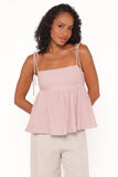 Zephyra Baby Doll Top Pale Pink