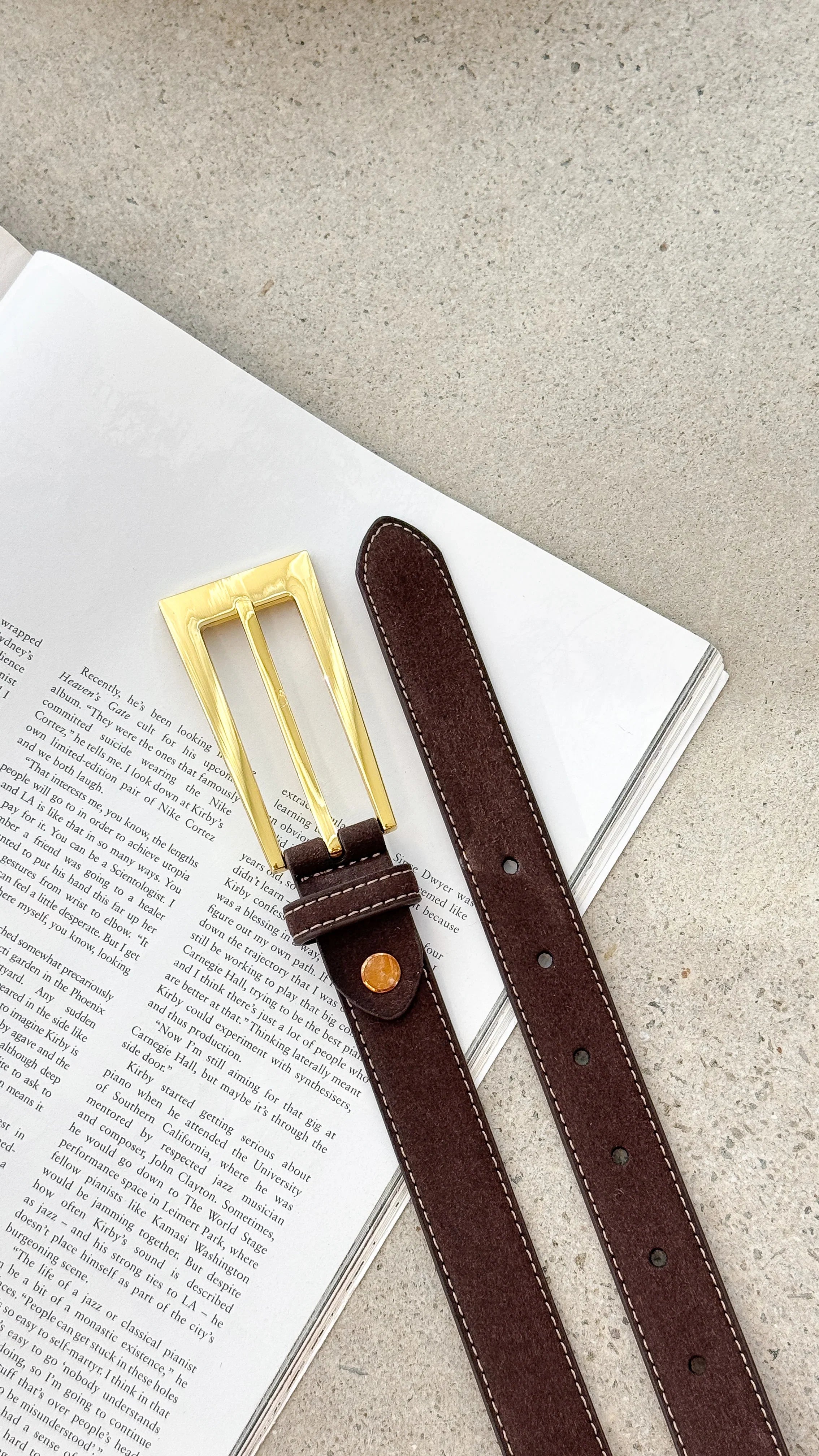 Stacey Belt Chocolate Gold