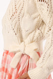 Birdie Tie Side Knit Sweater Cream