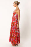 Achanti Pleated Maxi Dress Pink Azalea