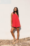 Miffy One Shoulder Romper Red