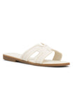 Sophia Canvas Sandals Cream Natural