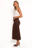 Nikko Midi Skirt Chocolate Brown