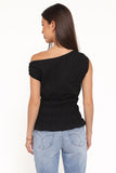 Lia Off Shoulder Top Black