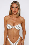 Ocean Baby Bikini Top Cream Choc Stripe