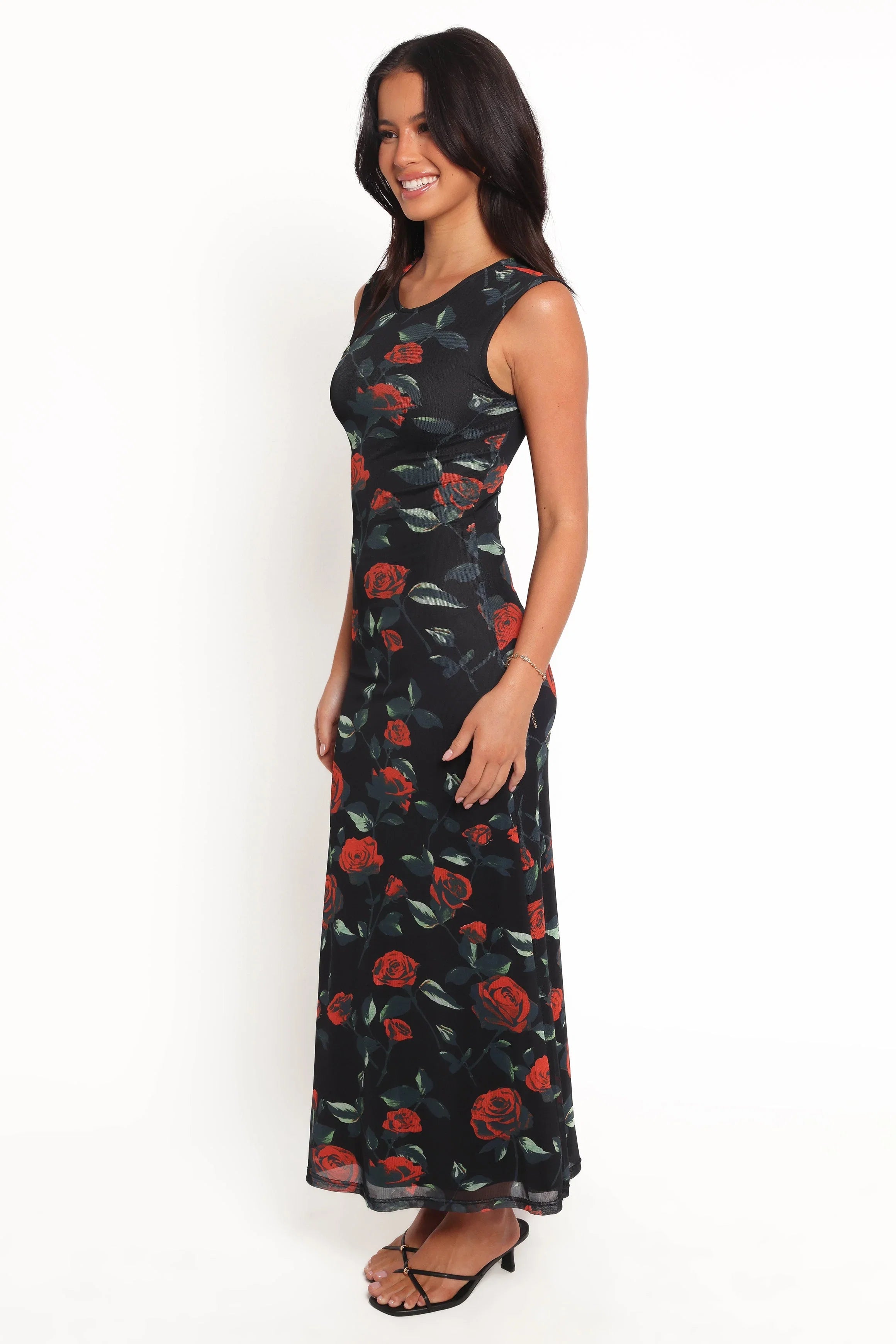 Drea Maxi Dress Rose Print