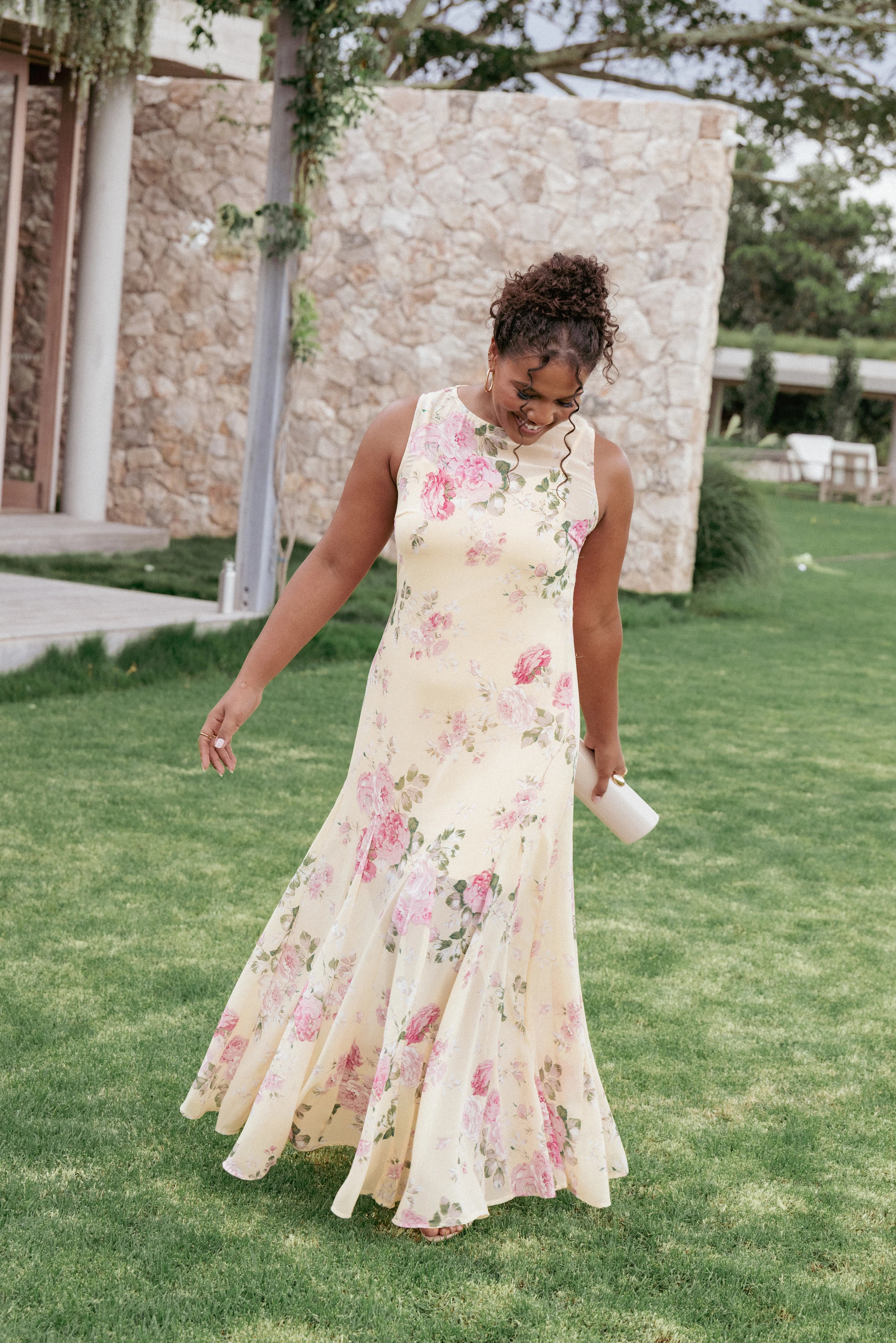 Keani Maxi Dress Yellow Floral