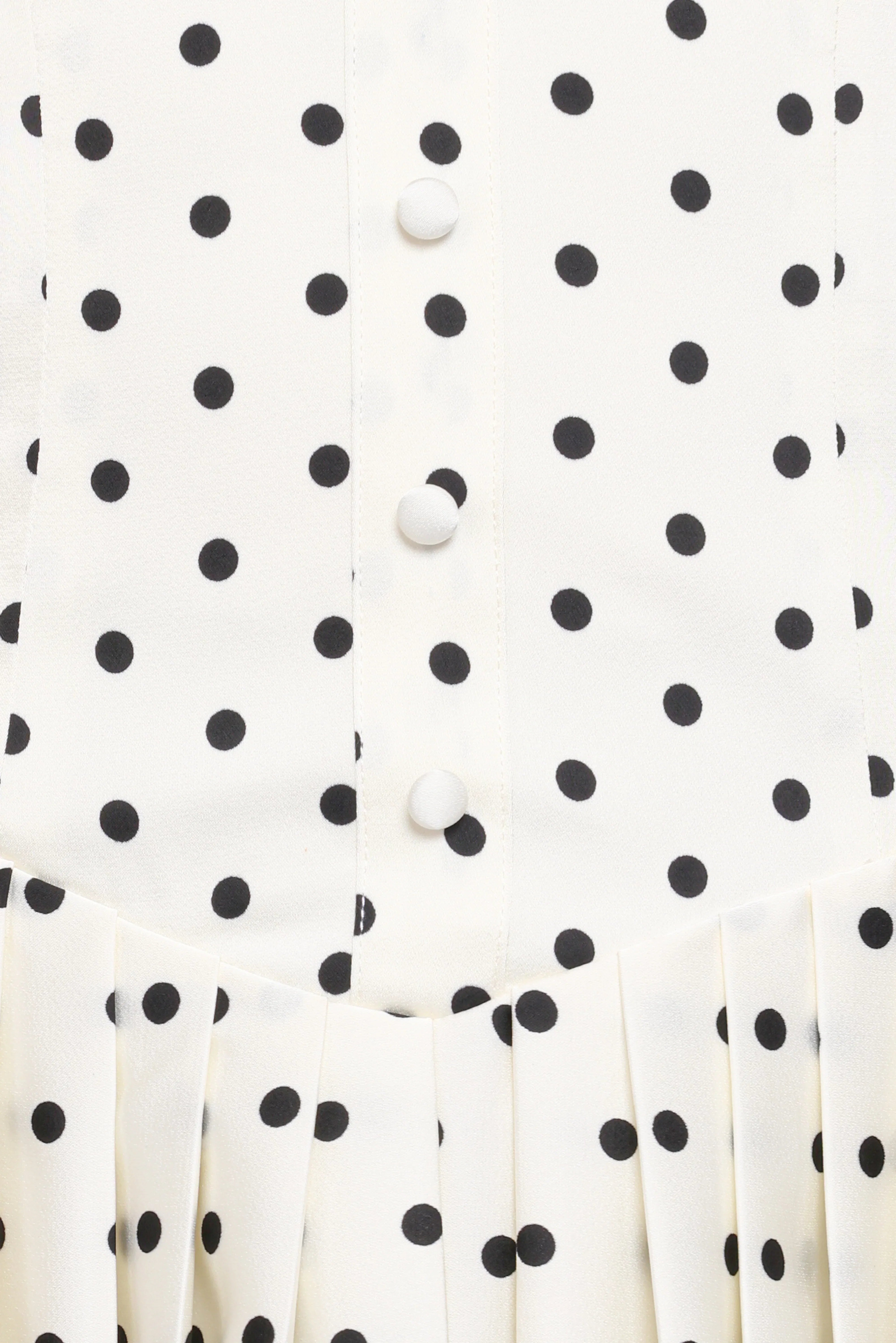 Marlie Off Shoulder Mini Dress Cream Polka Dot