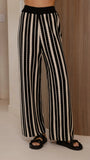 Layla Knit Wide Leg Pants Black