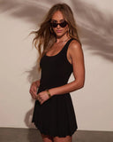 Laurena Pleated Fit And Flare Mini Dress