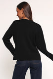 Jett Large Button Cardigan Black