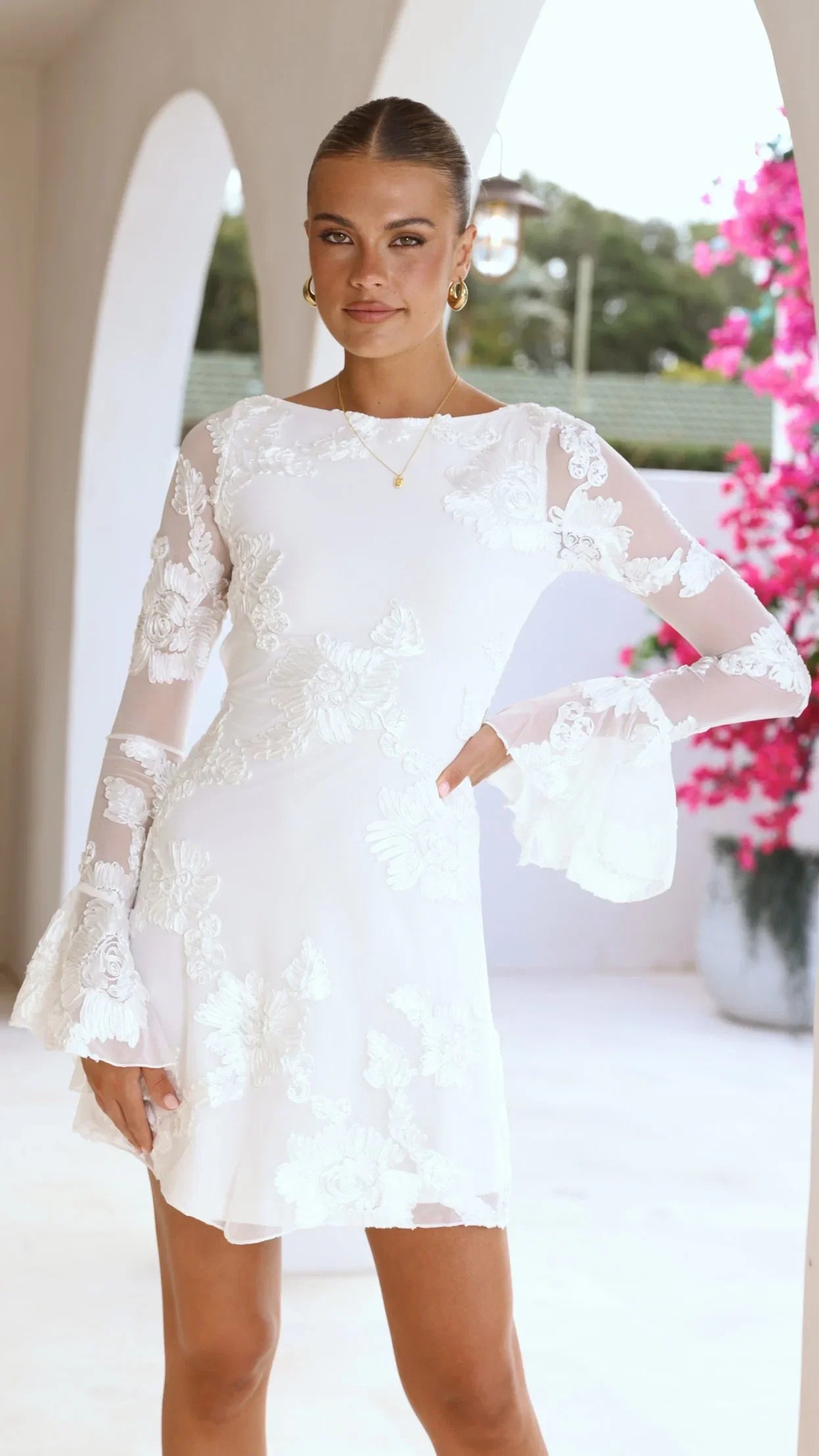 Lanesia Mini Dress White