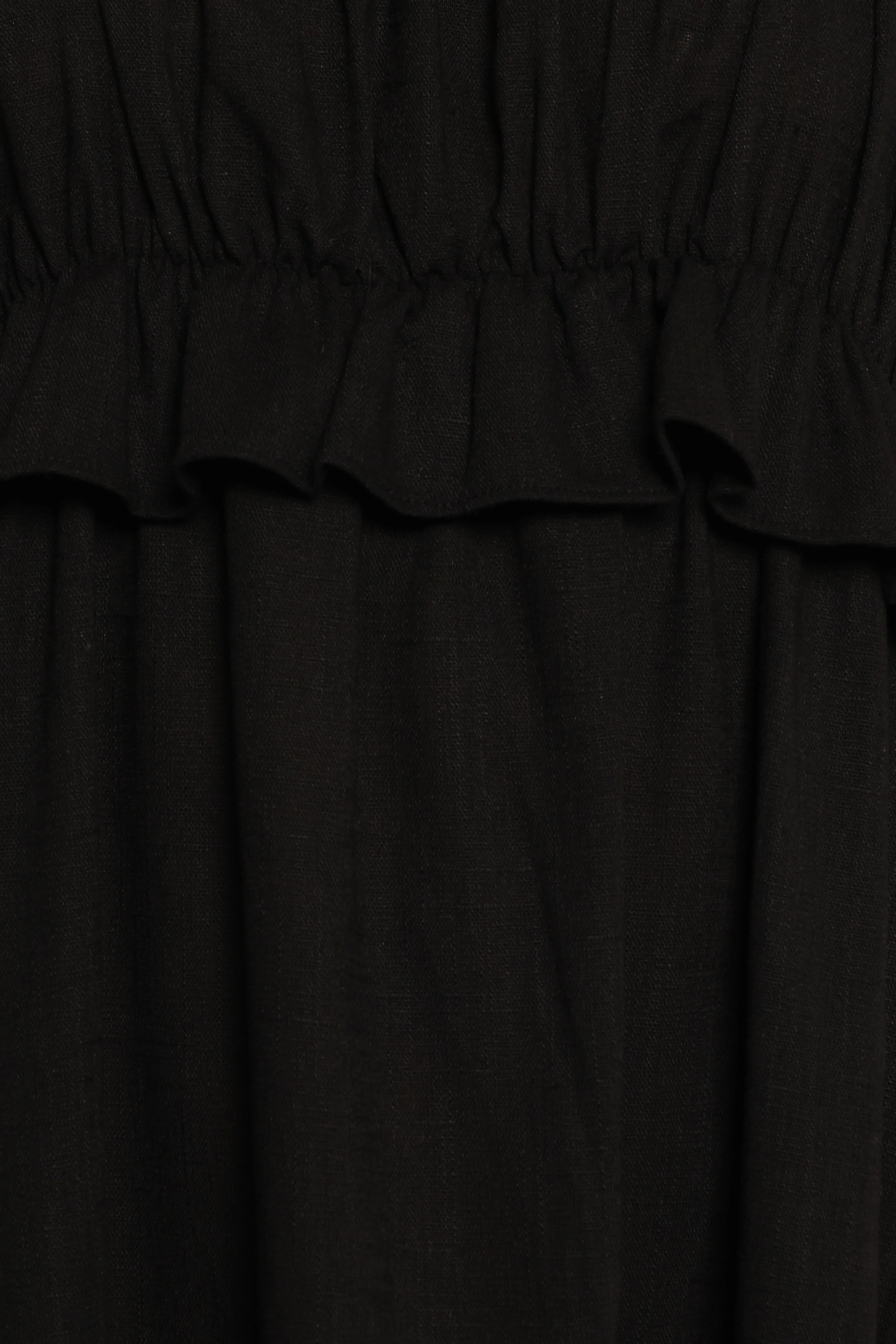 Ross Frill Strap Maxi Dress Black