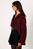 Cadence Long Sleeve Top Burgundy