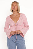 Reed Long Sleeve Top Pink
