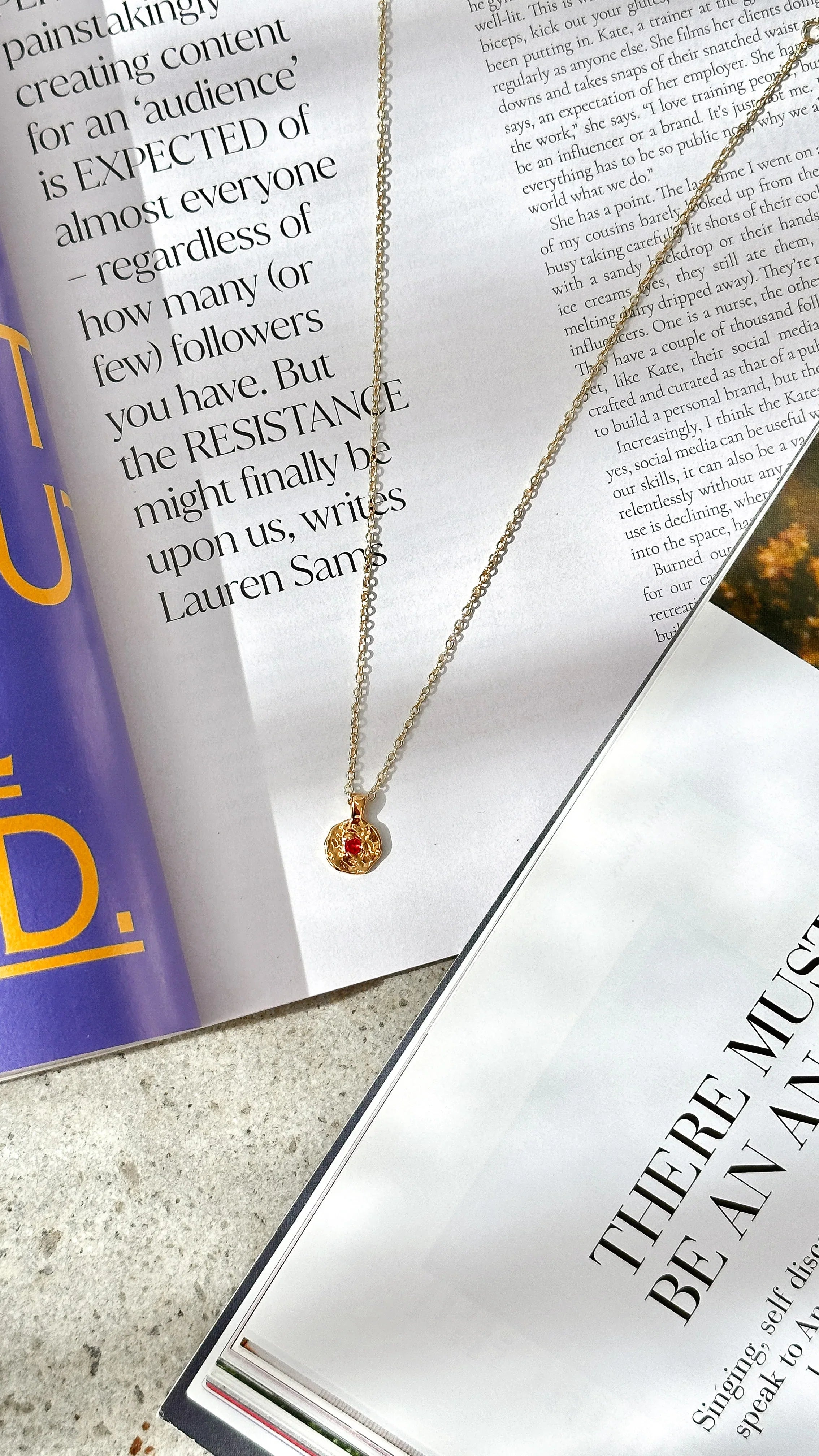 January Birthstone Necklace Garnet