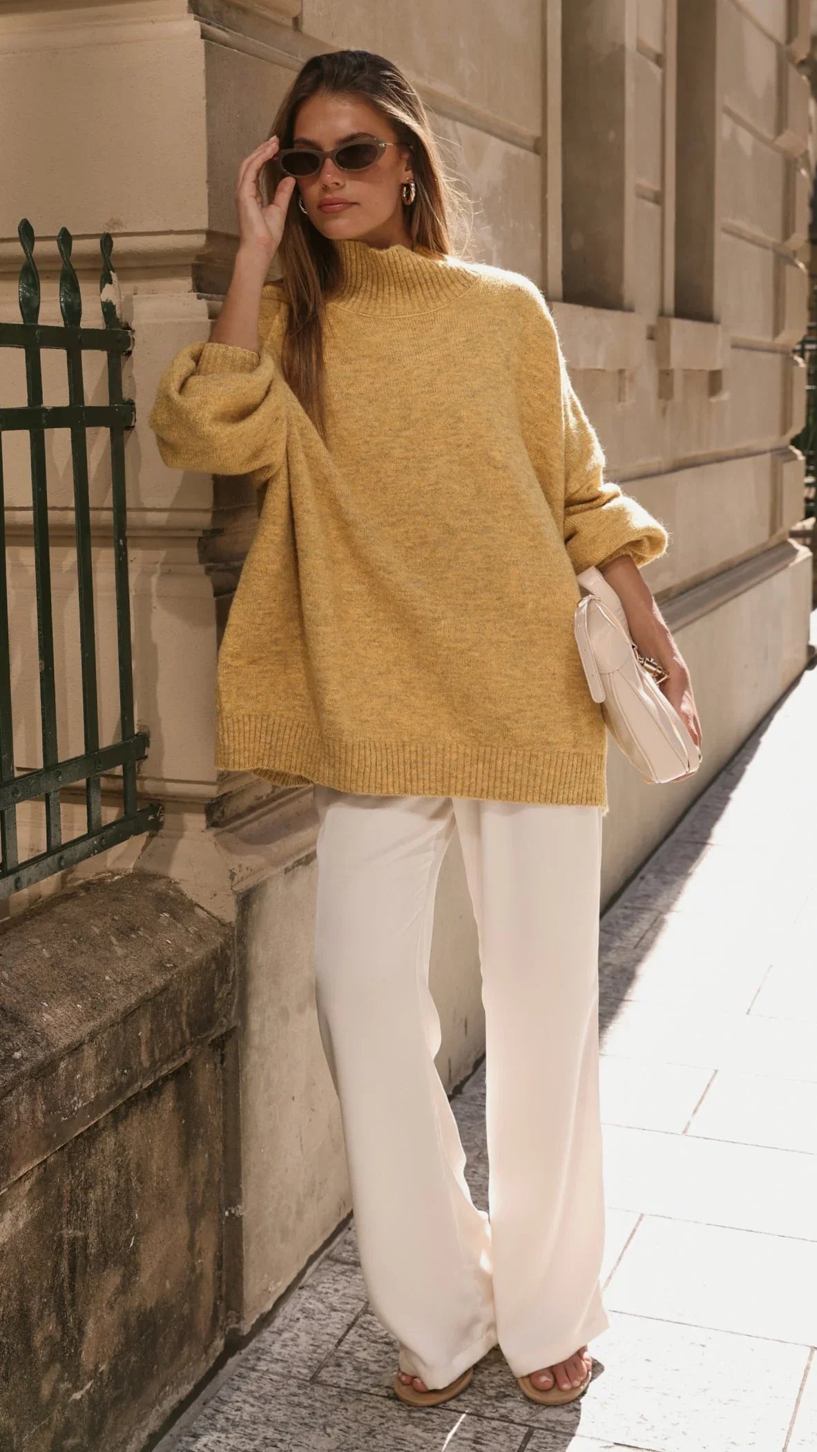 Imogen Button Pants Cream