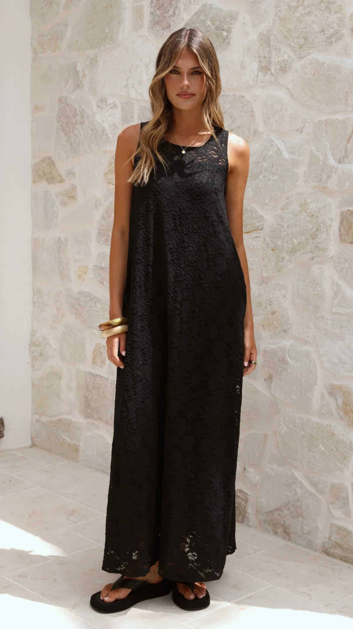 Cerelia Maxi Dress Black Lace