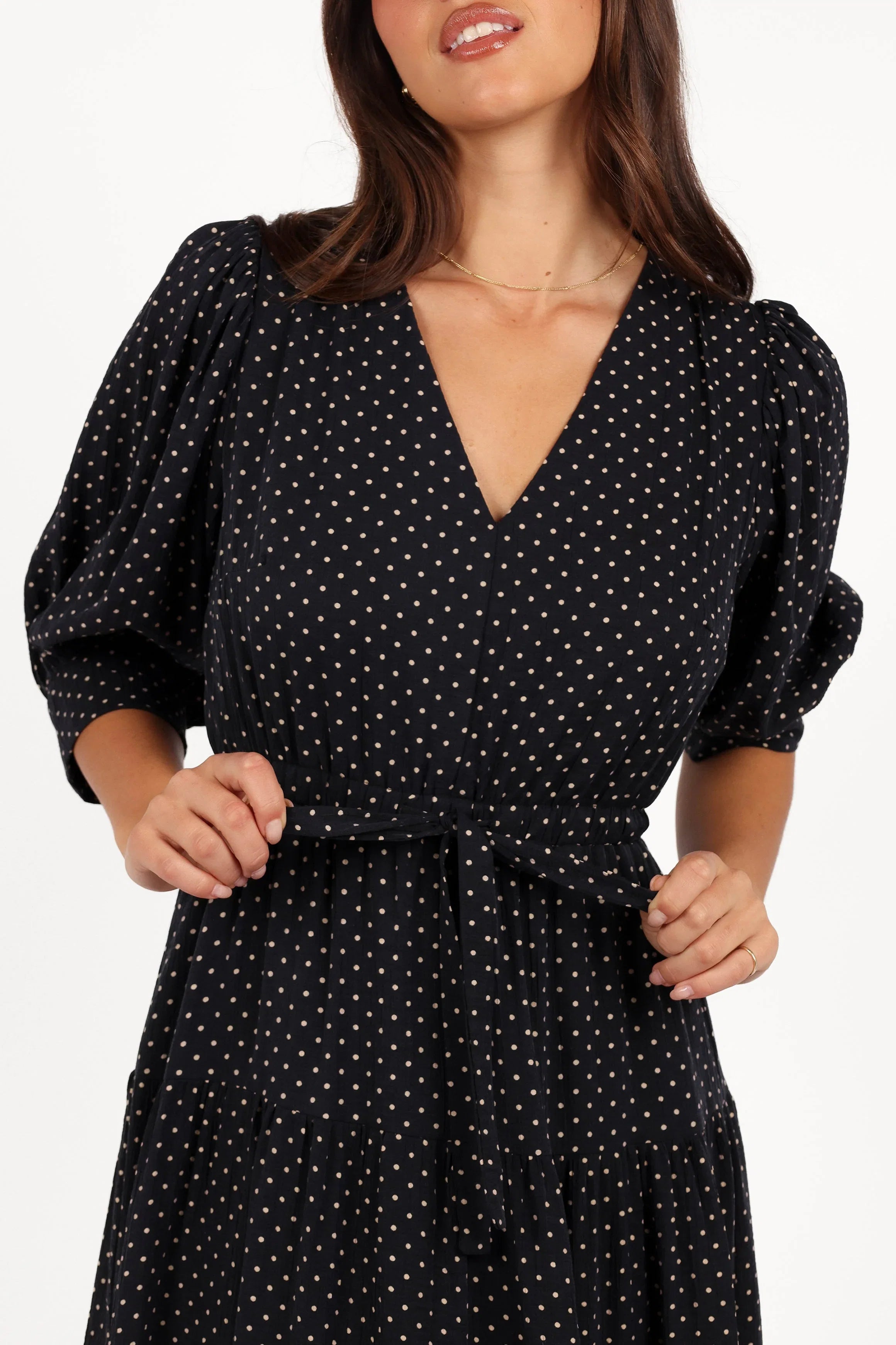 Moscow Midi Dress Black Polka Dot
