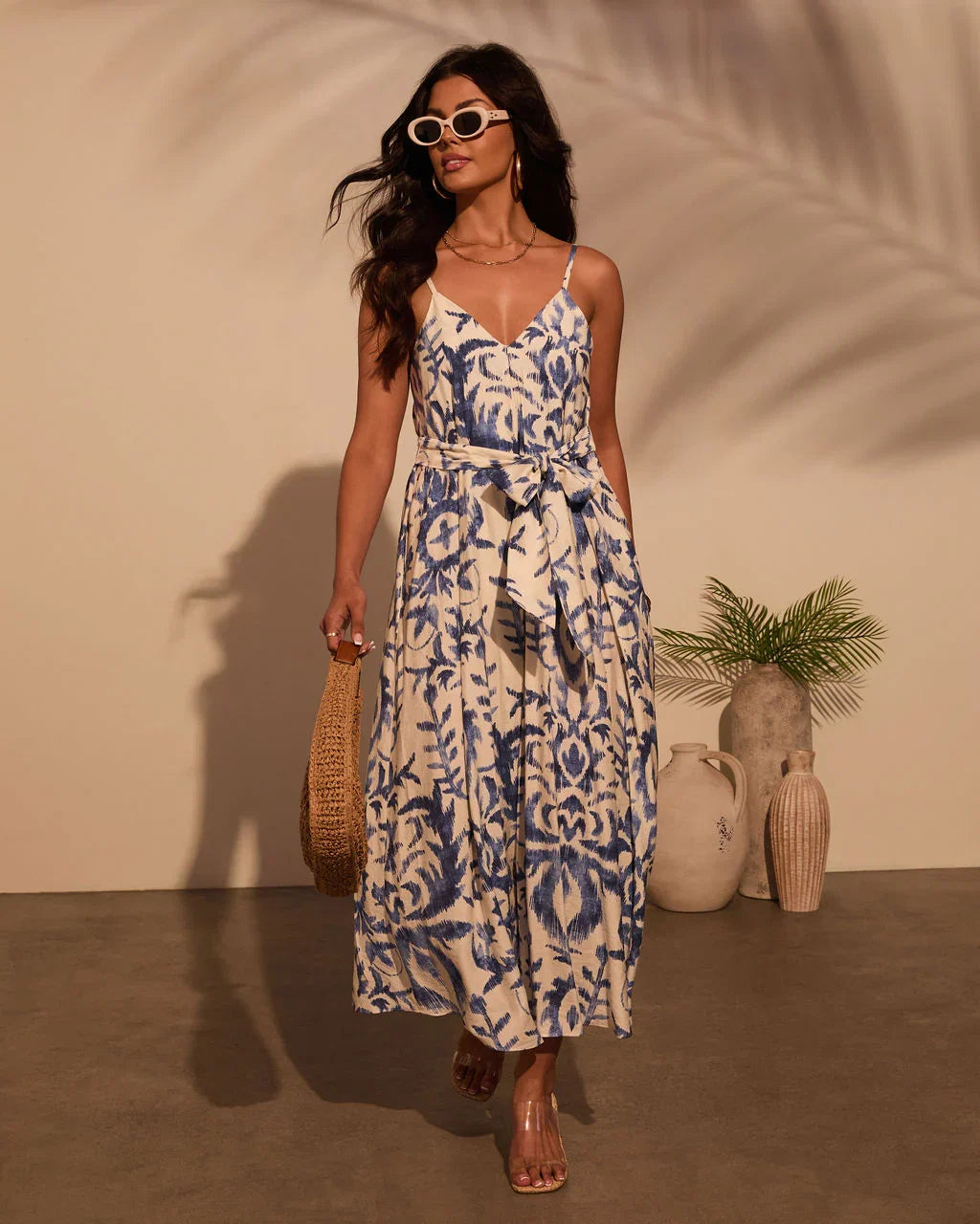 Beachfront Muse Abstract Midi Dress