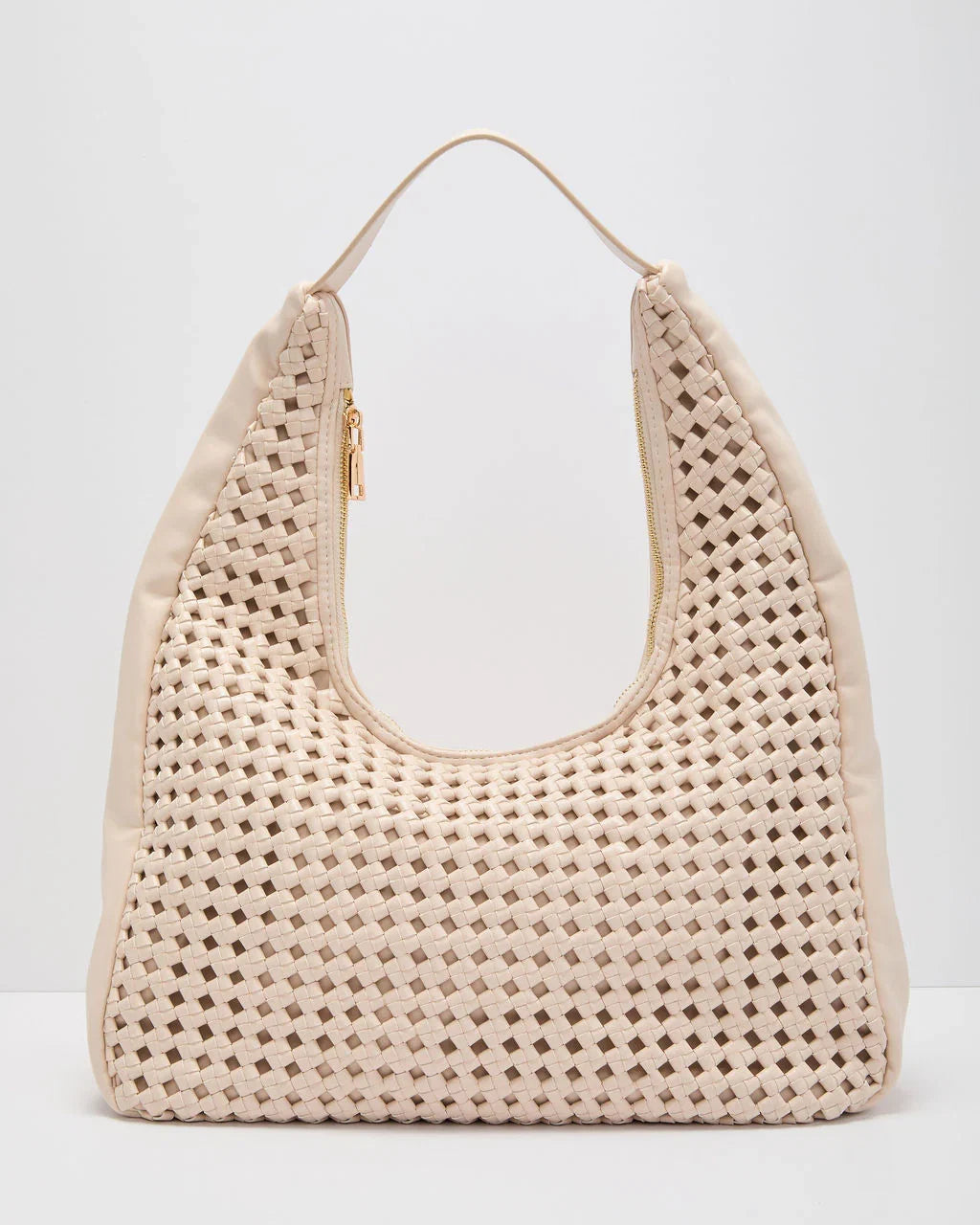 Zarae Woven Vegan Leather Tote Bag