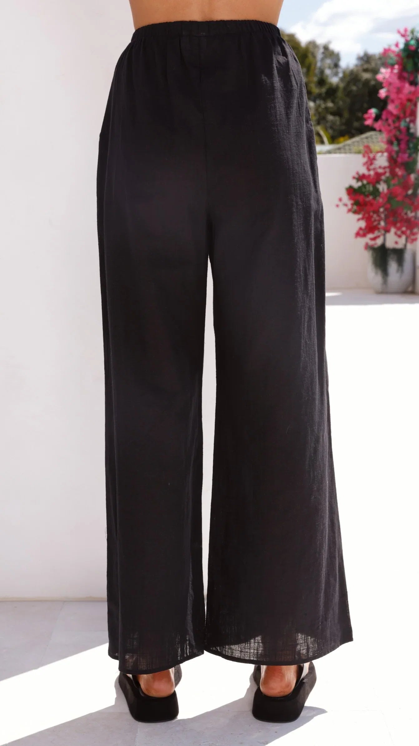 Talia Strapless Top and Pants Set Black