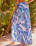 Lagoon Coast Tropical Print Cover Up Maxi Skirt