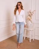 Sweet Daybreak Pleated Twist Front Top