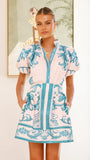 Lanie Shirt Aqua Pink Zayna