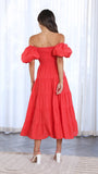 Chyna Midi Dress Red