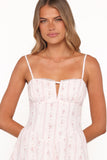 Athena Mini Dress White Floral