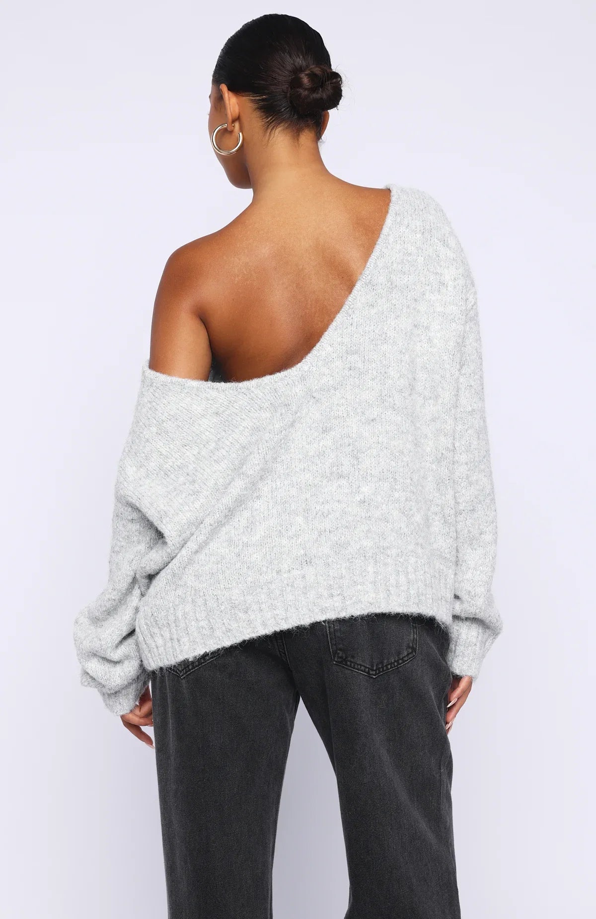 Softer Love Knit Sweater Grey Marle