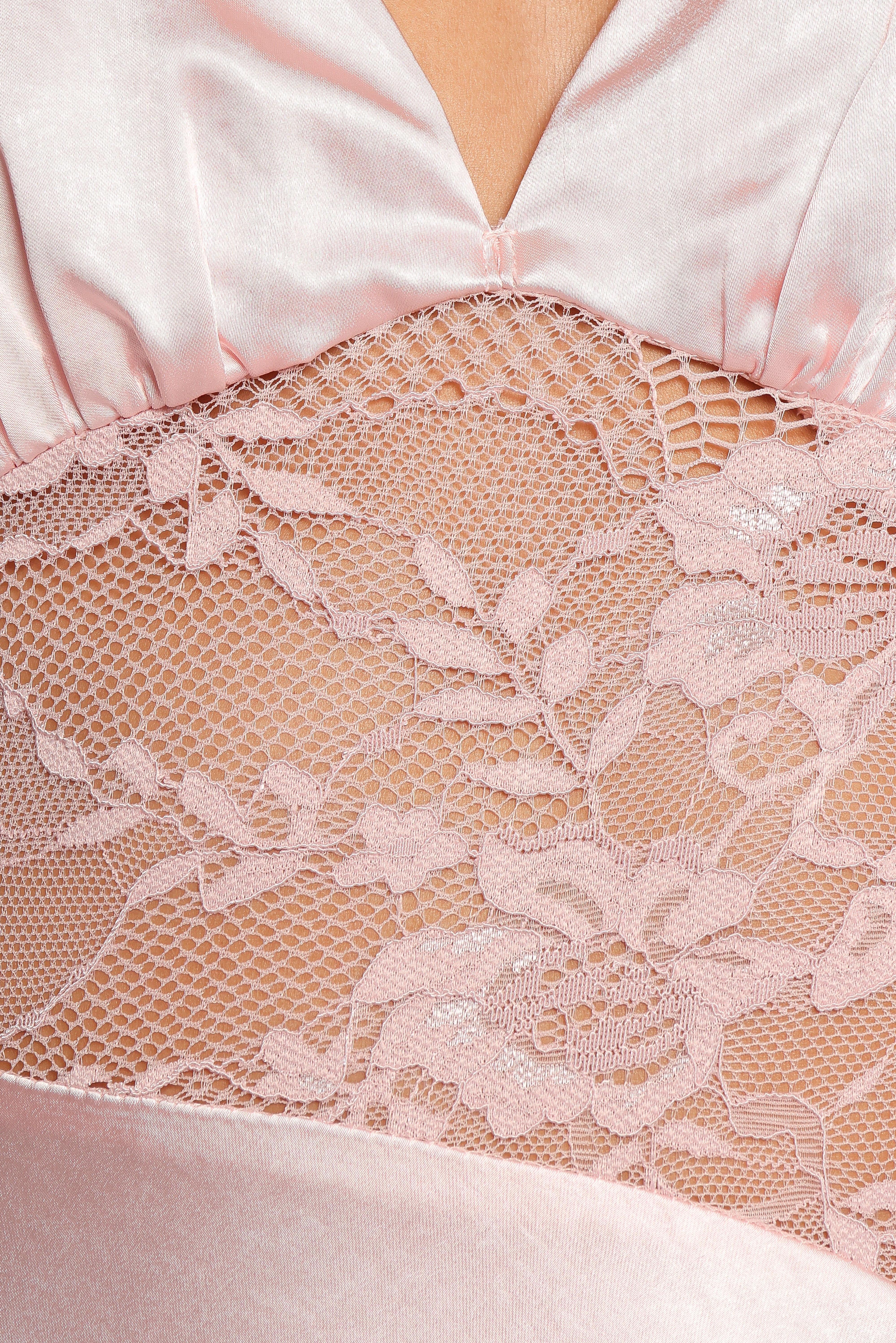 Milla Maxi Lace Dress Pale Pink