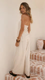 Yuki Strapless Top and Pants Set Oatmeal