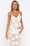 Hot Nights Halter Top Cream