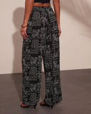 Elenne Bandana Paisley Print Wide Leg Pants