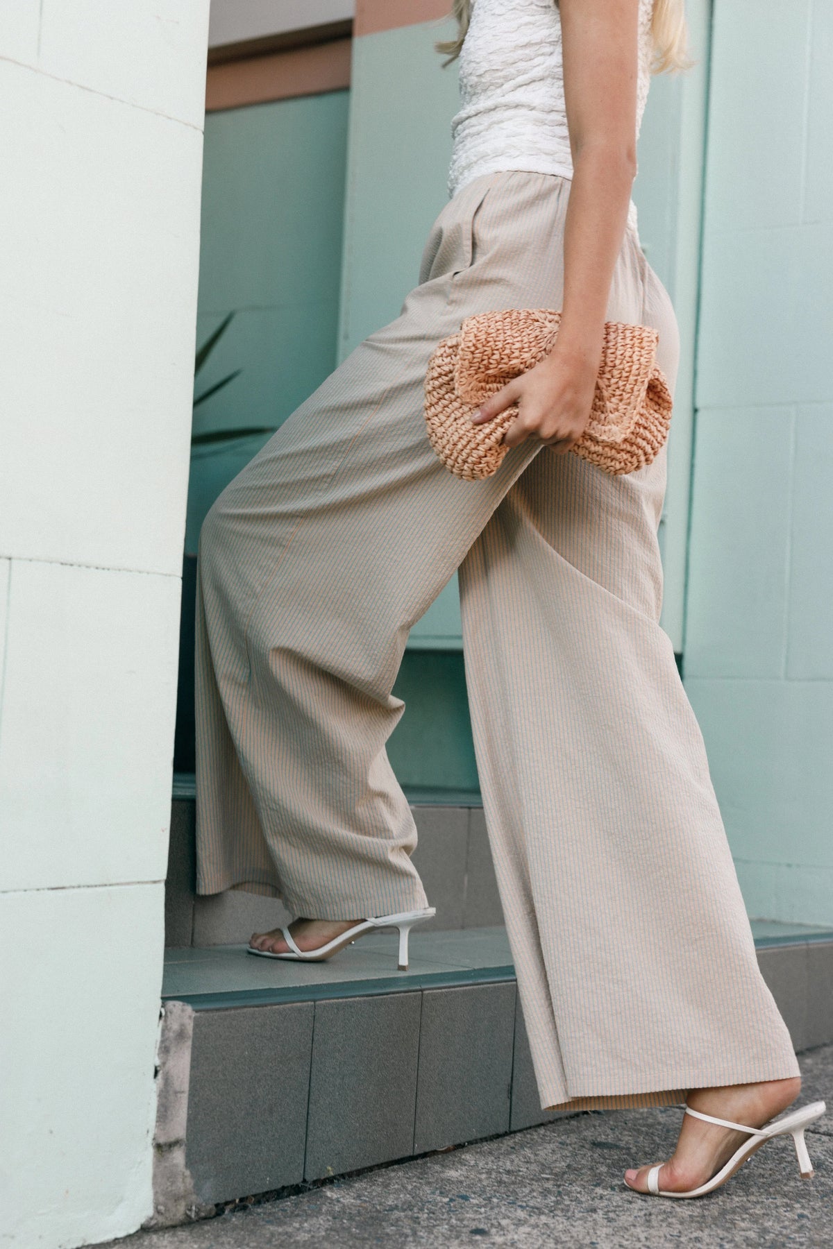 Savanna Striped Pants Apricot