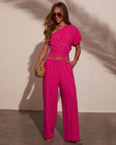 Onyx Linen Wide Leg Pants