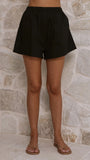 Mallie Strapless Top and Shorts Set Black