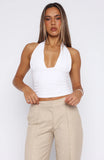 Girls Weekend Halter Top White