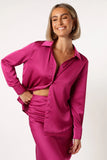 Narissa Satin Shirt Magenta