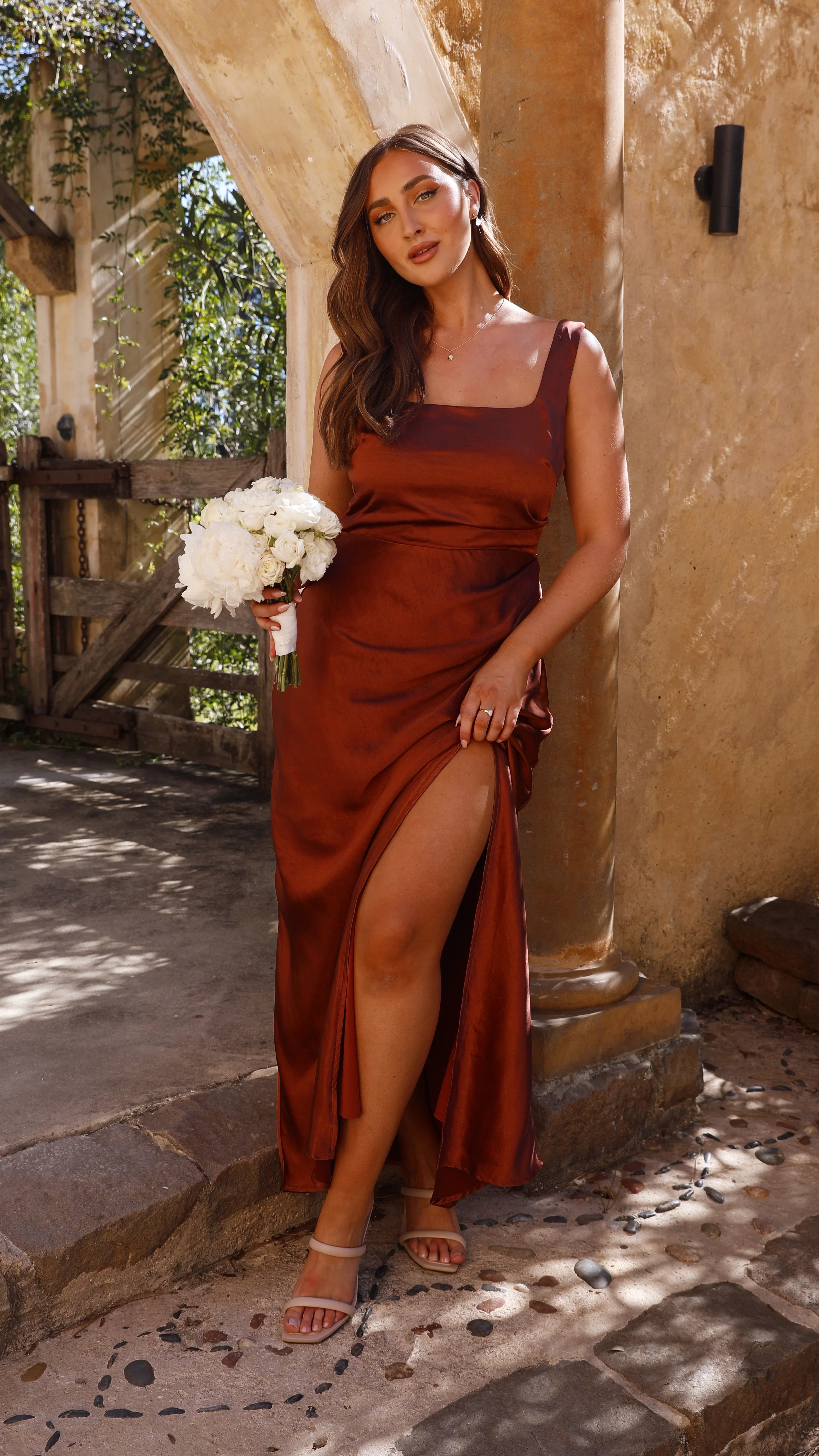 Alaria Maxi Dress Rust
