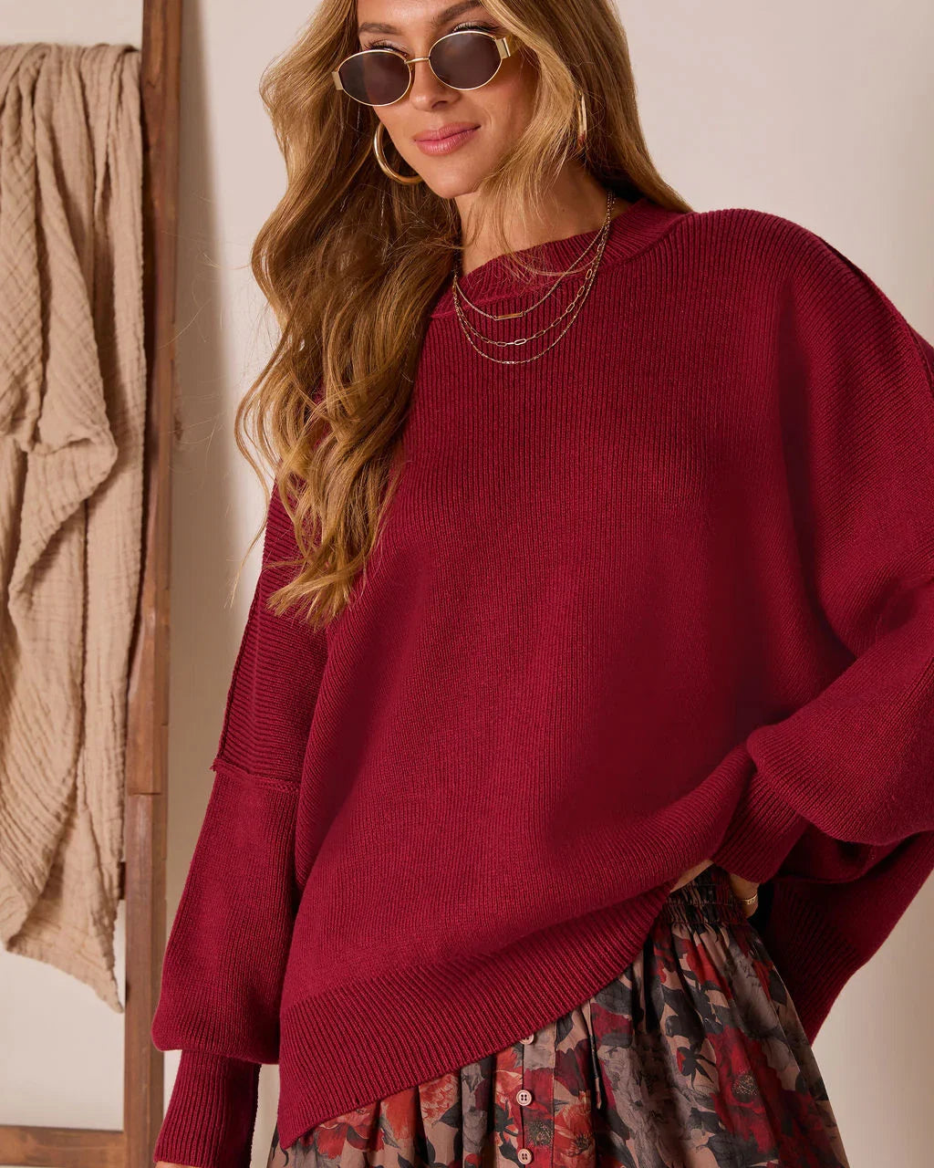 Elouise Knit Oversized Pullover Sweater