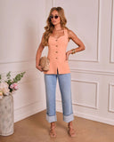 Nessia Button Down Vest Top