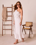 Sailor One Shoulder Ruffle Midi Dress