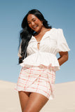Mirha Mini Skirt Sunset Check