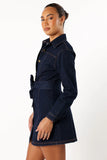 Natala Long Sleeve Mini Dress Denim