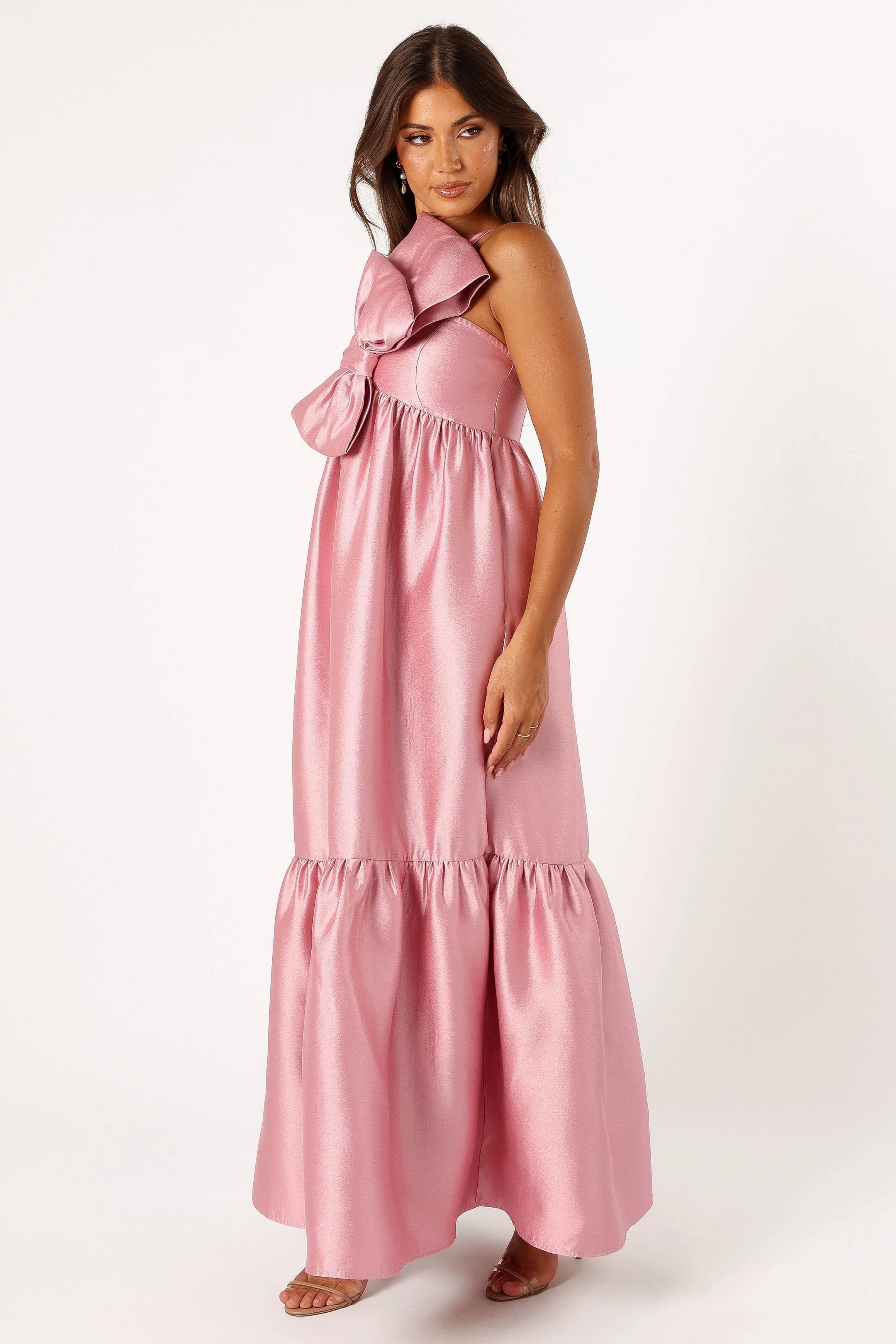 Betina Bow Front Maxi Dress Dusty Rose