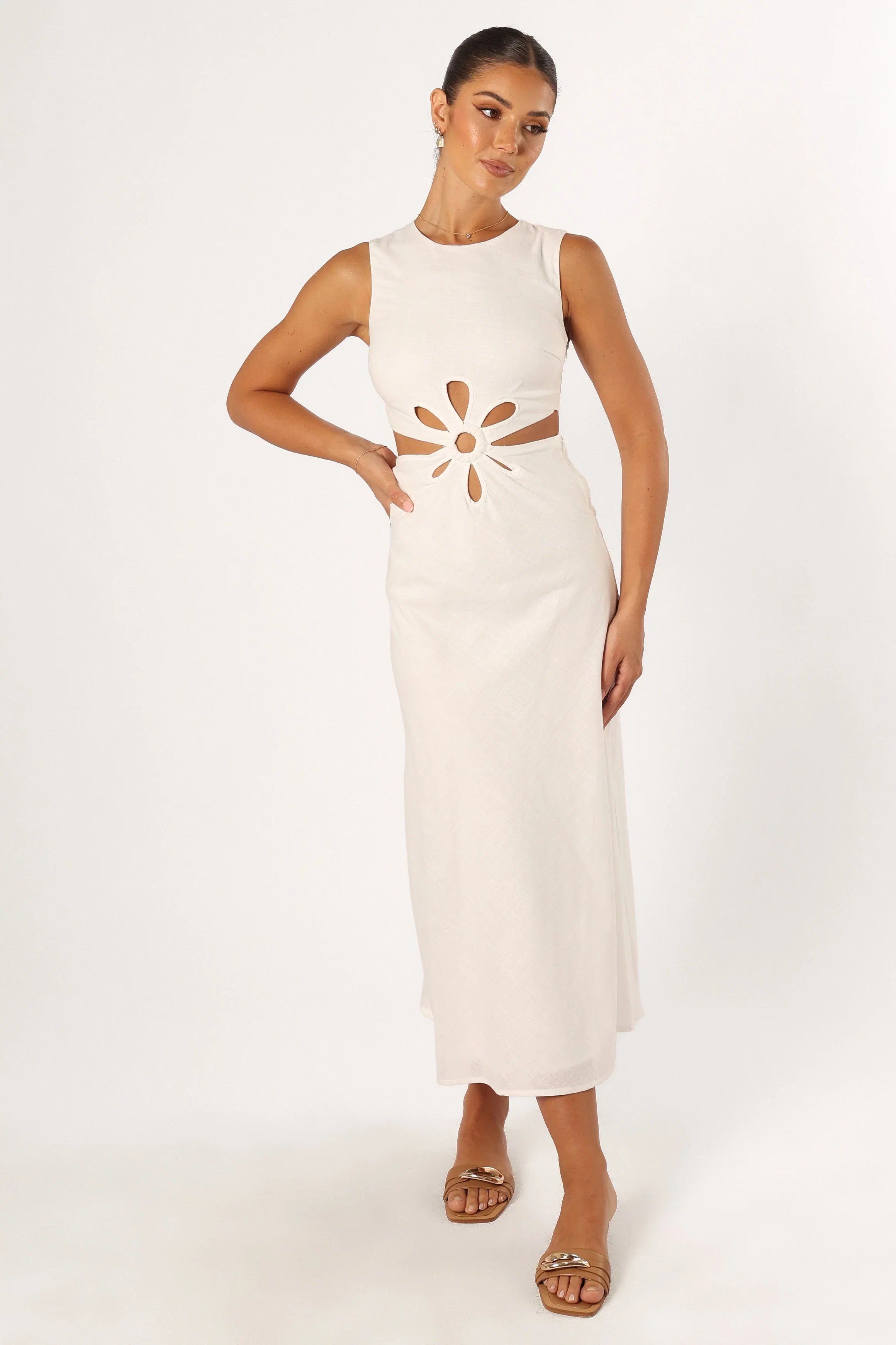 Sola Midi Dress White