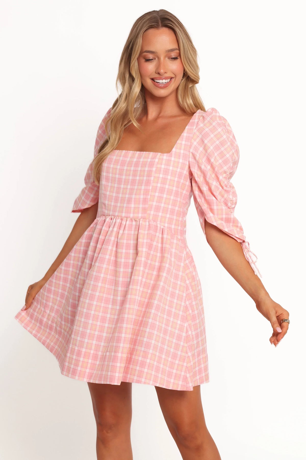 Siena Mini Dress Pink Check